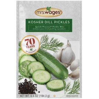 Mrs. Wages Kosher Dill Pickles Quick Process Pickle Mix 6.5 oz.