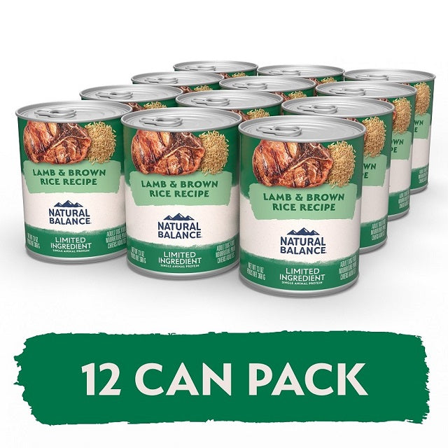 Natural Balance Limited Ingredient Lamb & Brown Rice Recipe Canned Dog Food