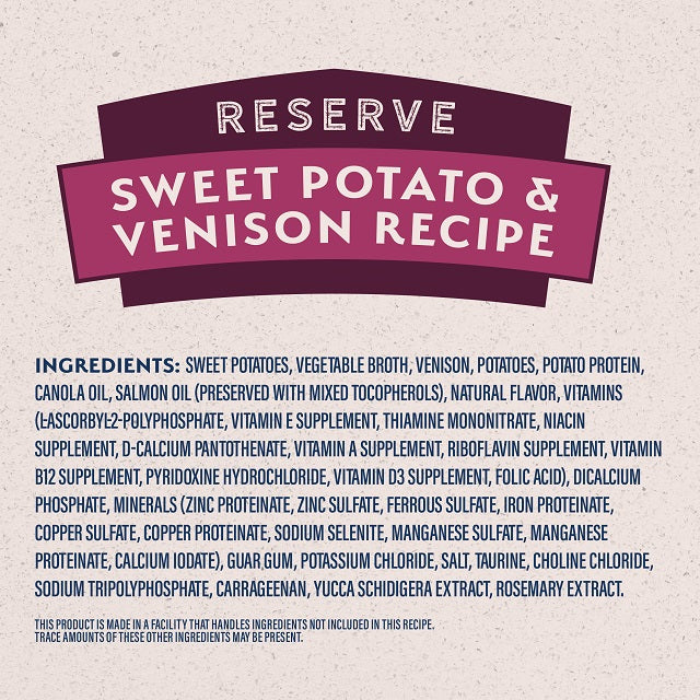 Natural Balance Limited Ingredient Reserve Sweet Potato & Venison Recipe Canned Dog Food