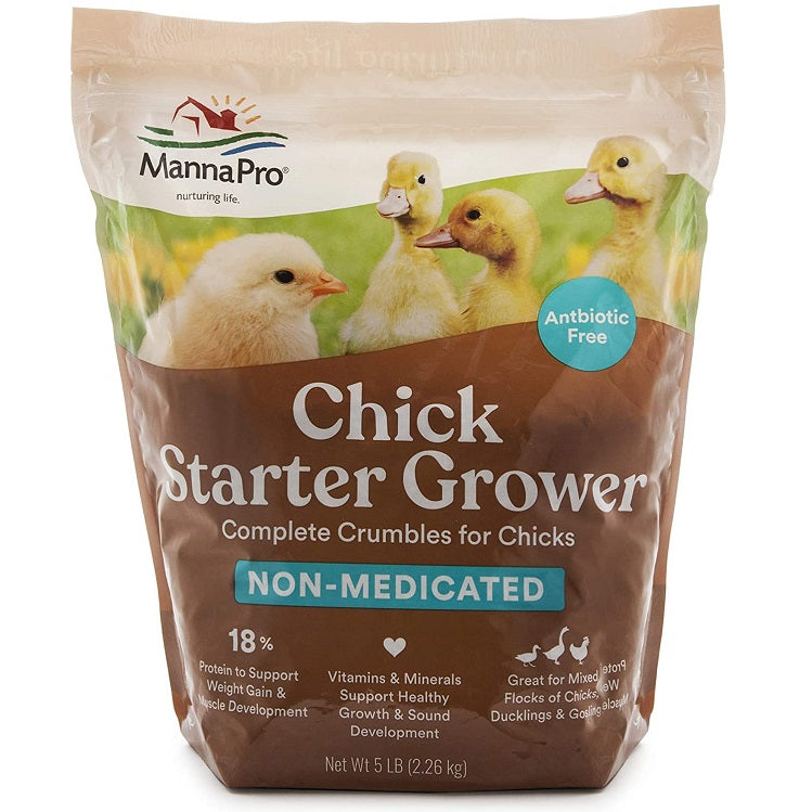 Manna Pro Chick Starter/Grower, Non-Medicated- 5 lb.