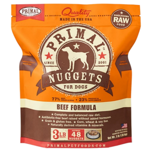 Primal Raw Frozen Nuggets Beef Formula Dog Food