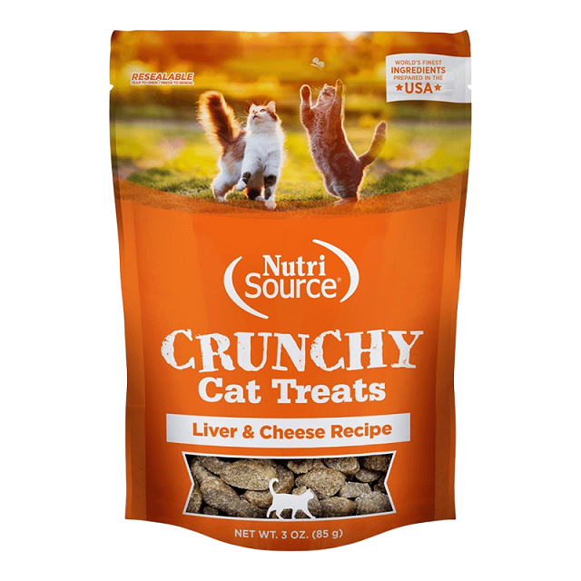 Nutrisource Crunchy Cat Treats Liver & Cheese 3 oz.