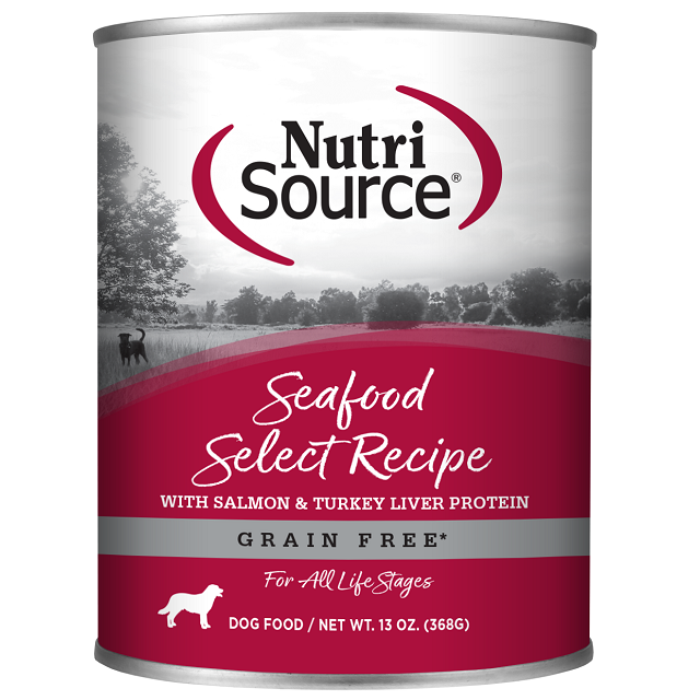 Nutrisource Seafood Select Grain Free Wet Dog Food with Salmon & Turkey Liver Protein