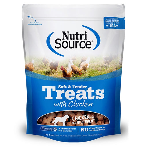 Nutrisource Soft and Tender Dog Treats- Chicken Recipe, 6 oz.