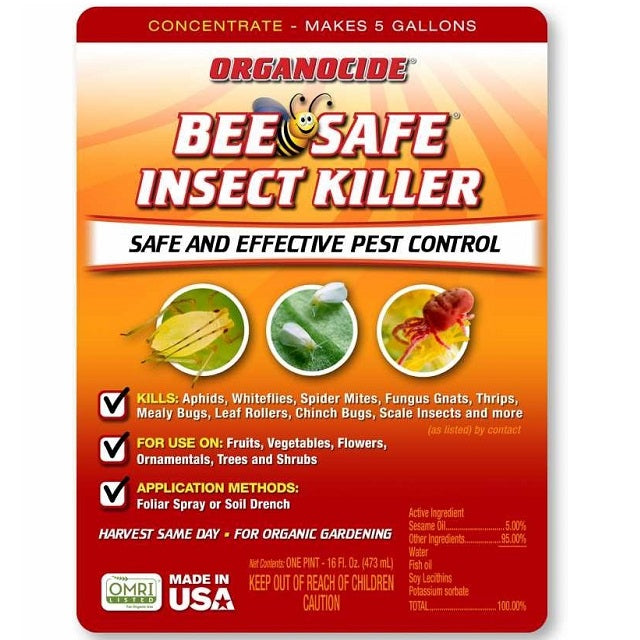 organocide bee safe 3-in-1 organic garden spray Organocide Mbt222016 16 oz Bee Safe Insect Killer