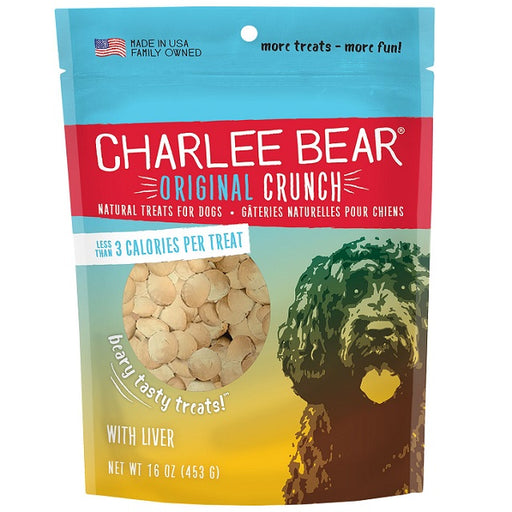 Charlee Bear Original Crunch Natural Dog Treats with Liver