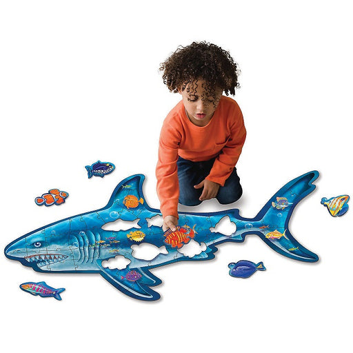 Shiny Shark Floor Puzzle, 53-Piece