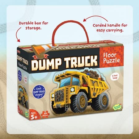 Shiny Dump Truck Floor Puzzle, 49-Piece