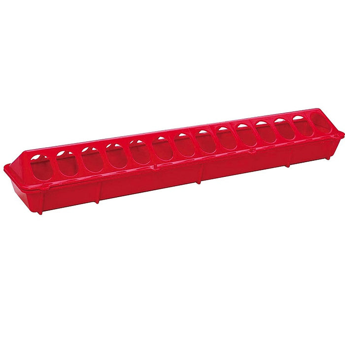 Plastic Flip Top Poultry Feeder, 20" Red
