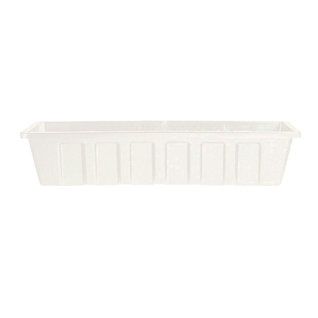 rectangle plastic planter liner Poly-Pro Flower Box Planter Liner (WHITE, 24 IN)