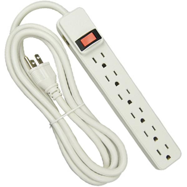 Master Electrician 6-Outlet Power Strip, White