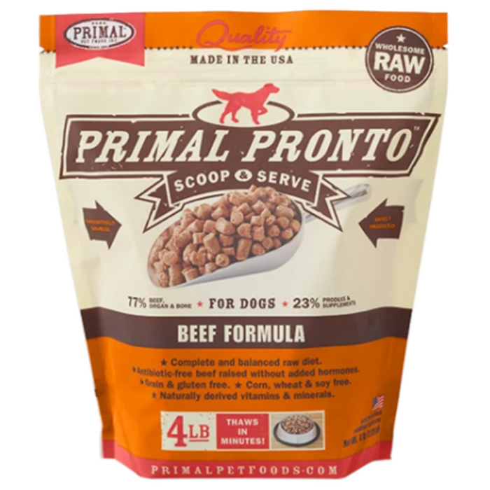 Primal Pronto Beef Formula Raw Frozen Dog Food