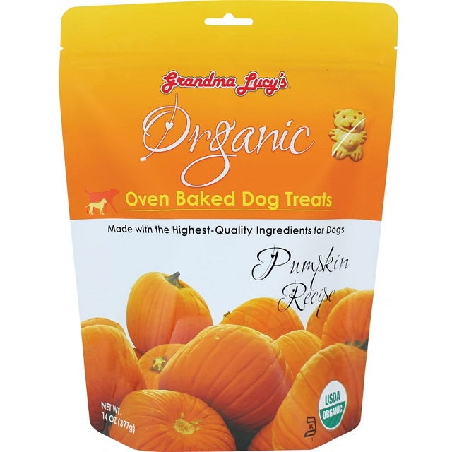 Grandma Lucy's Organic Oven Baked Pumpkin Flavor Dog Treats 14-oz