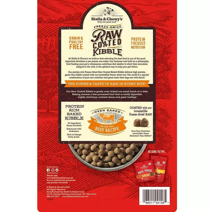 Stella & Chewy's Raw Coated Kibble Grass-Fed Beef Recipe Dry Dog Food