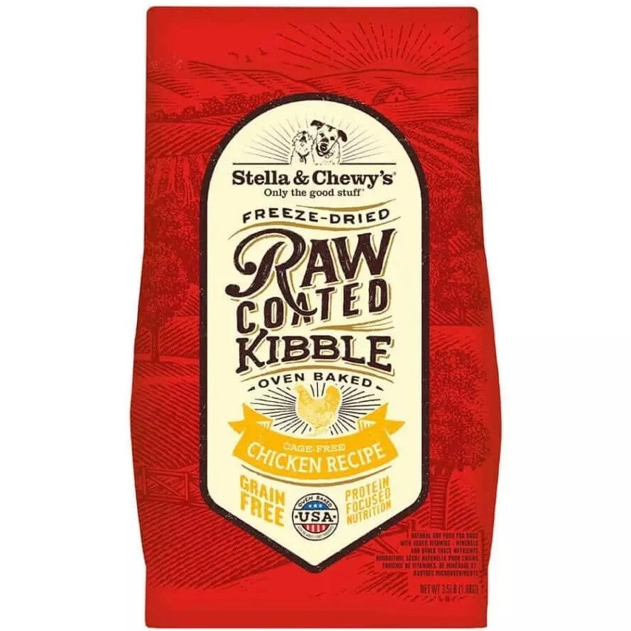 Stella & Chewy's Raw Coated Kibble Cage-Free Chicken Recipe Dry Dog Food