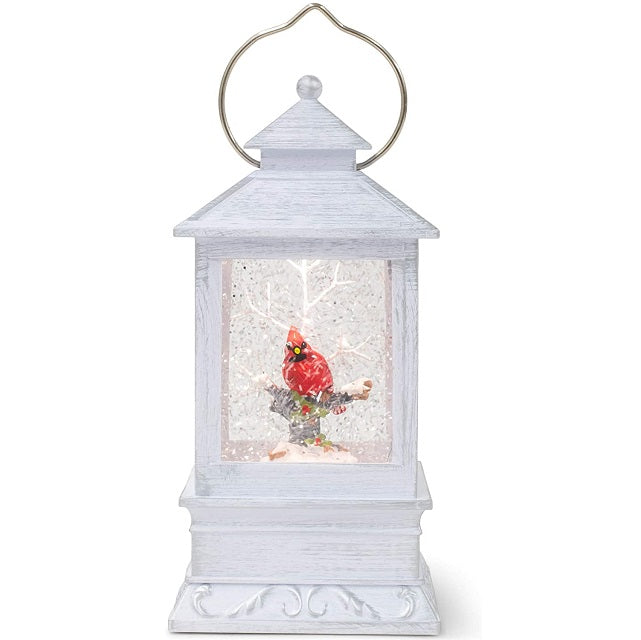 Confetti Lites Cardinal Lantern 8.5-Inch Light-Up Tabletop Snow Globe 133510