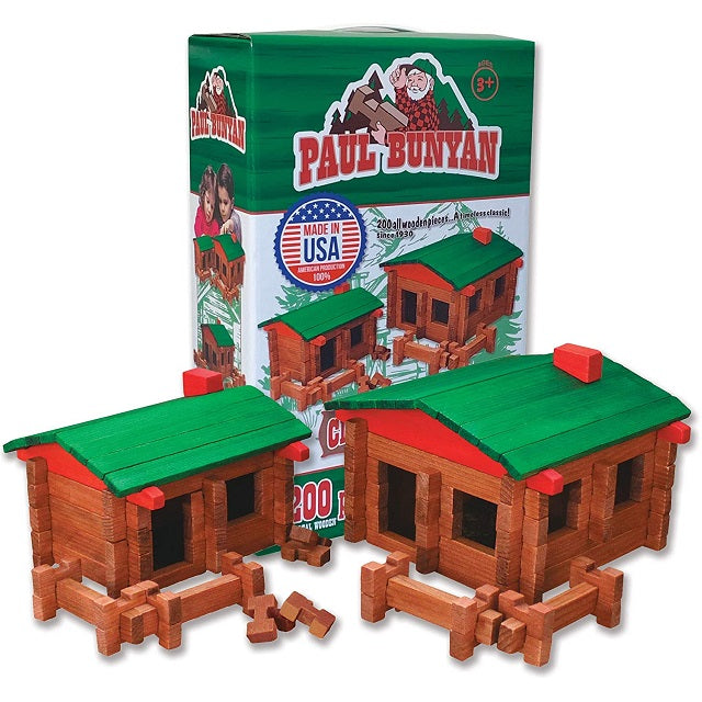 Paul Bunyan 200 pc. Log Cabin Building Set