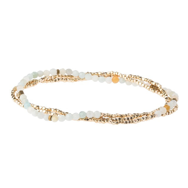 Delicate Stone Wrap Bracelet/Necklace - Amazonite