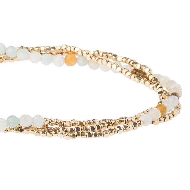 Delicate Stone Wrap Bracelet/Necklace - Amazonite