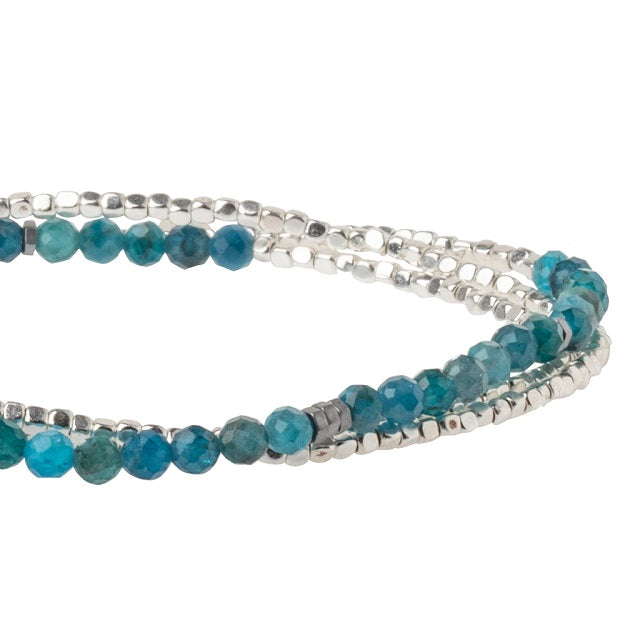 Delicate Stone Wrap Bracelet/Necklace - Apatite