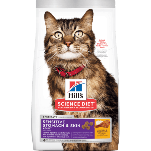 Hill's Science Diet Adult Sensitive Stomach & Skin Dry Cat Food 7-Lbs.