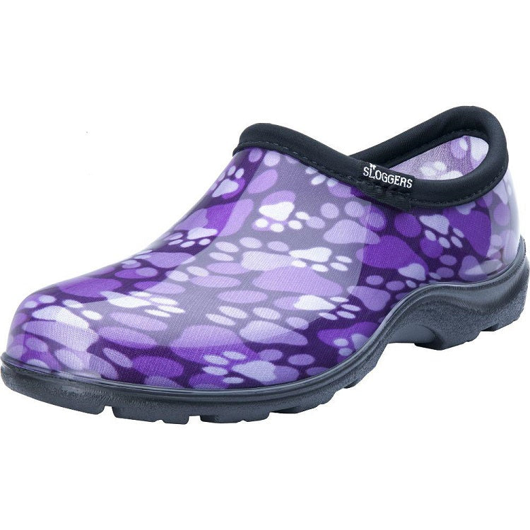 Sloggers Women's Rain & Garden Shoes - Paw Print Purple