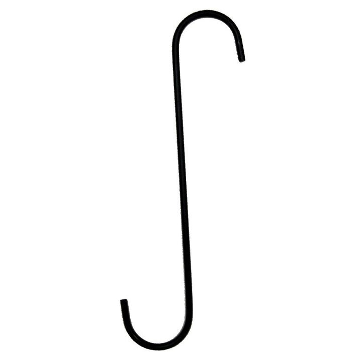 The Hookery 12" Black Wrought Iron S-Hook GH-12