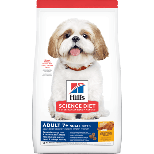 Hill's Science Diet Adult 7+ Small Bites Chicken Meal, Barley & Rice Recipe Dry Dog Food 5-Lbs.