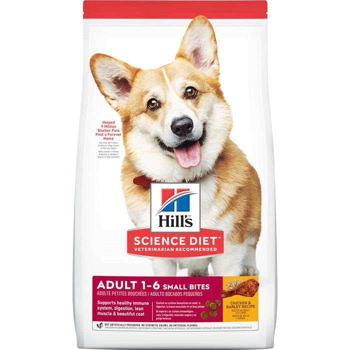 Hill's Science Diet Adult 1-6 Small Bites Chicken & Barley Recipe Dry Dog Food