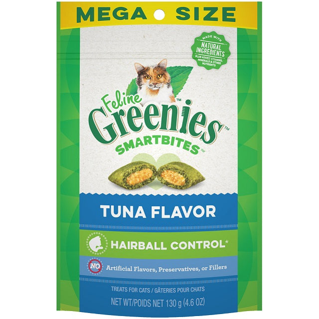 Feline Greenies Smartbites Hairball Control Tuna Flavor Cat Treats