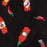 Men's Hot Sauce Crew Socks, Black