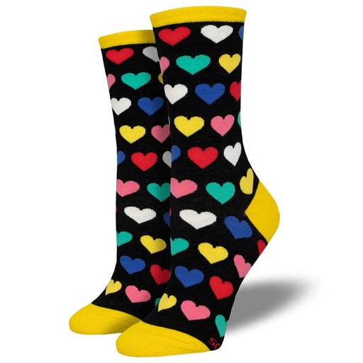 Women's Heart to Heart Socks, Black