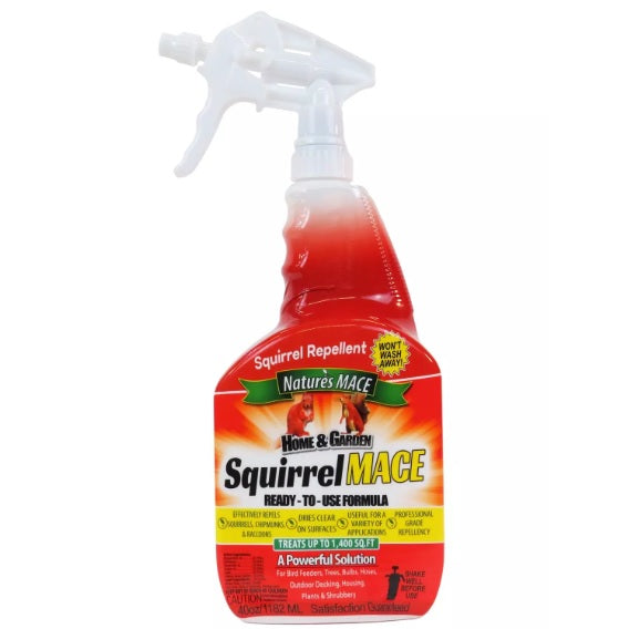 squirrel deterrent for potted plants Nature's Mace Ready to Use Squirrel Repellent, 40 oz