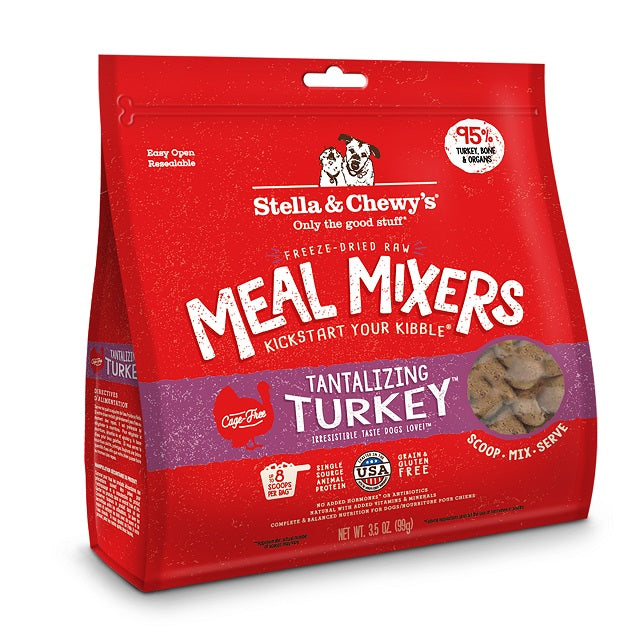 Stella & Chewy's Tantalizing Turkey Freeze Dried Raw Meal Mixers Dog Food Topper