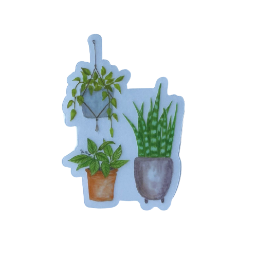 Watercolor Houseplants Sticker