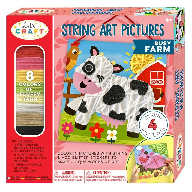 String Art Pictures Busy Farm Craft Kit