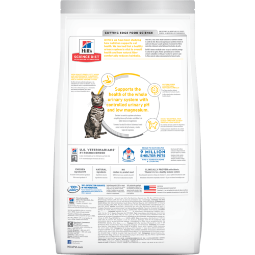 Hill's Science Diet Adult Urinary Hairball Control Dry Cat Food 7lbs.