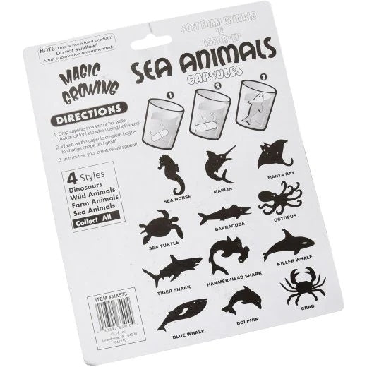 Magic Growing Capsules 12-Pack, Sea Animals