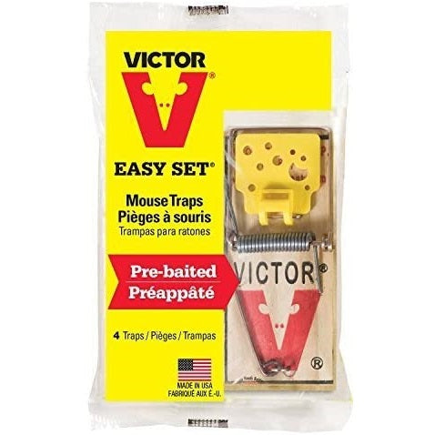 EZ Set Wood Mouse Trap, Victor - Pack of 2