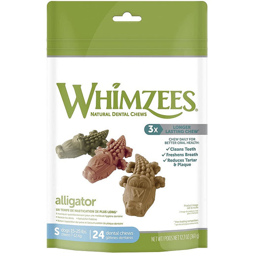 24 Count WHIMZEES® Alligator Daily Dental Treat for Dogs- Size Small