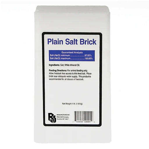 Plain White Salt Brick, 4 lb.