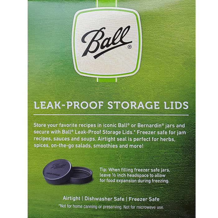 Ball Plastic Leak-Proof Canning Jar Lids (Wide Mouth) 6/Pack