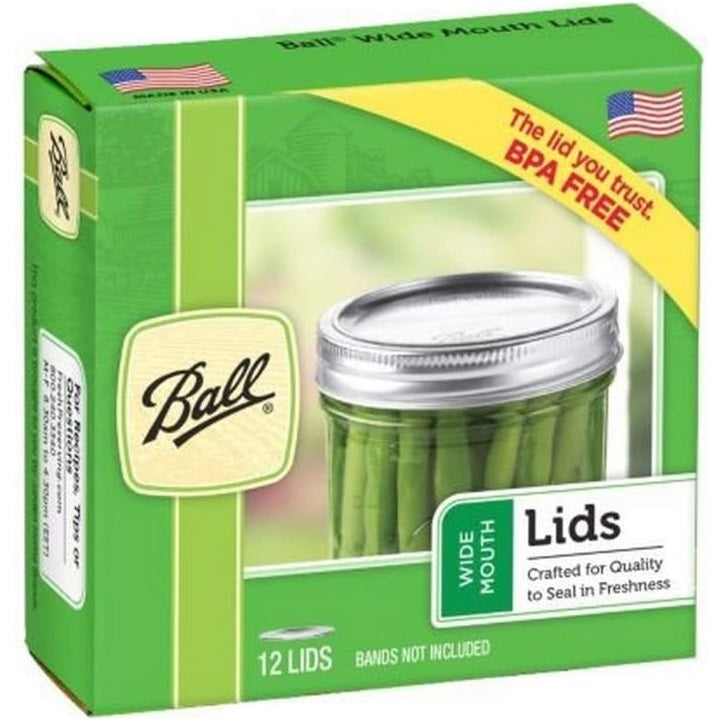 Lids for Wide Mouth Mason Jars, 12 pack