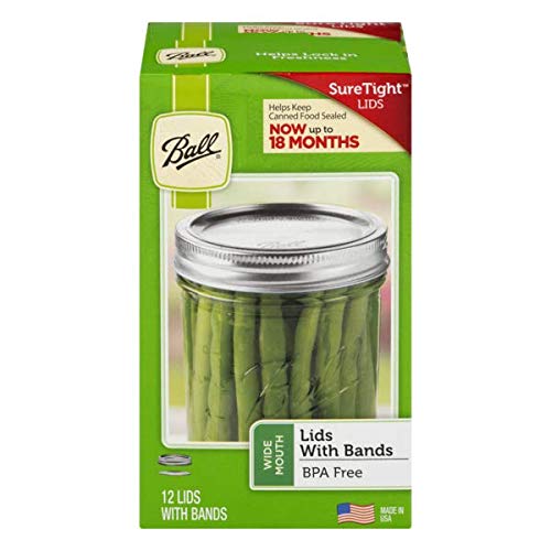 Ball 12-Count Wide Mouth Quart Jars with Lids and Bands 