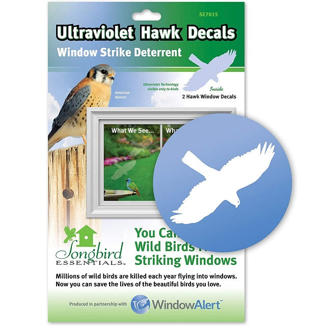 Hawk Decal Window Strike Deterrent 2-Pack